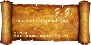 Ferenczfi Genovéva névjegykártya